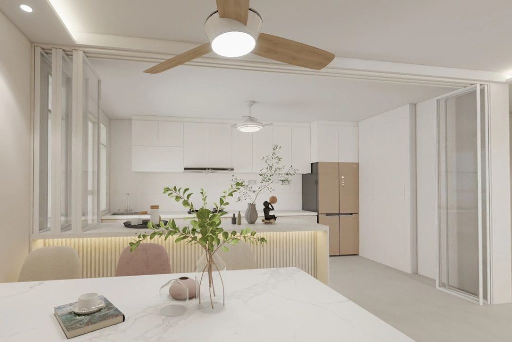 Kitchen Island Aluminium Frame Folding Window and Door (15.5 feet)