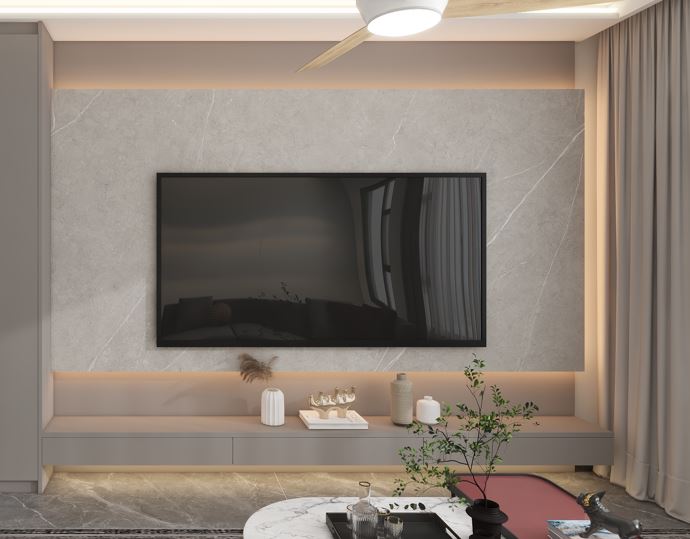 Living Suspended Tv Console & Feature Wall  (10 feet)
