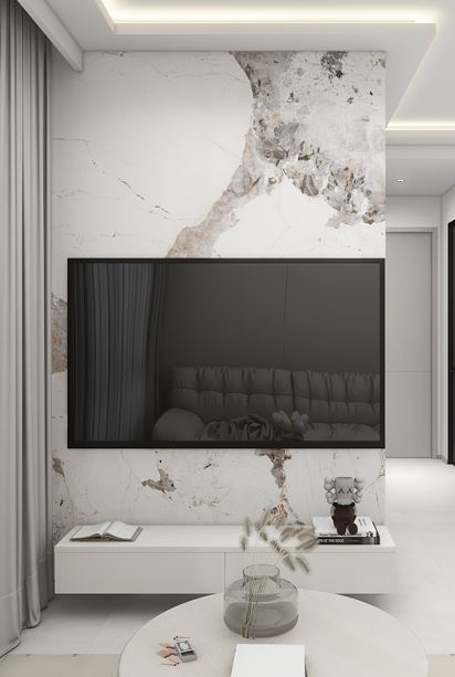 Living Suspended Tv Console & Feature Wall  (5 feet)
