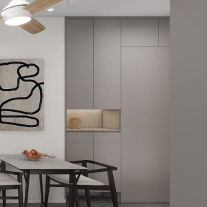 Foyer Full Height Shoes Cabinet and Bomb Shelter Door (6 feet)