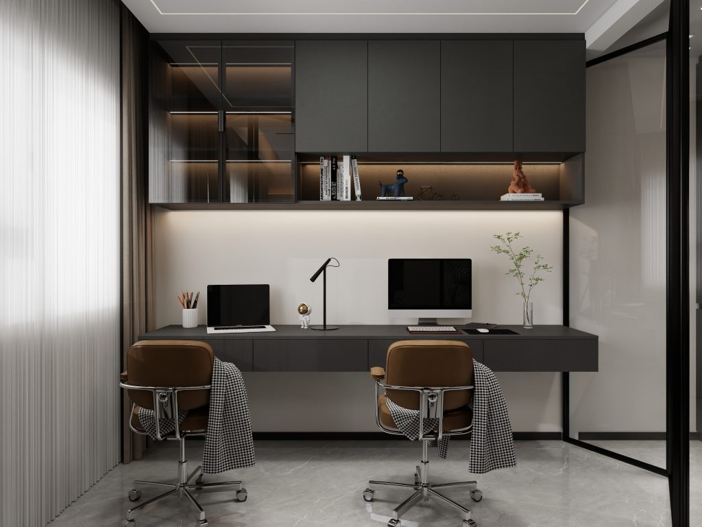 Study Room Top Hung Cabinet with Study table  (9 feet)