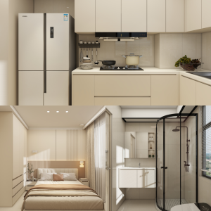 Tengah Parc Residences 2-Room Design A (Kitchen, Master Bedroom, and Bathroom Cabinets)