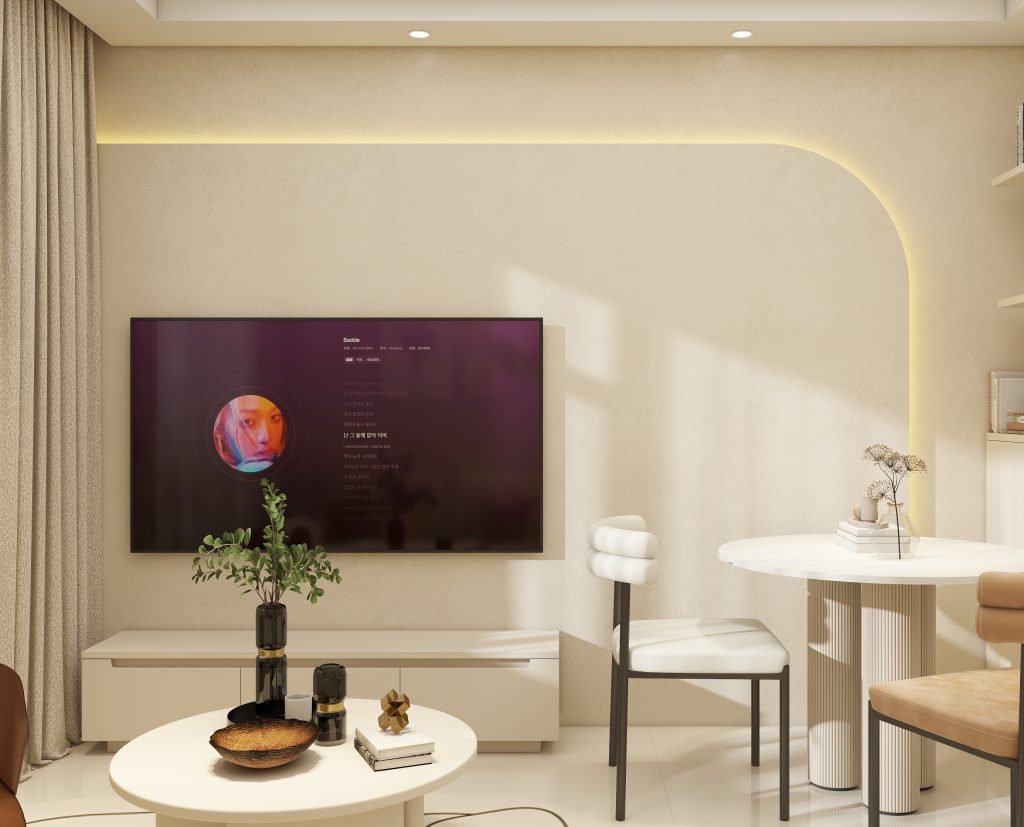 Living Suspended Tv Console & Feature Wall  (4 feet)