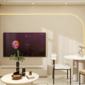 Living Suspended Tv Console & Feature Wall  (4 feet)
