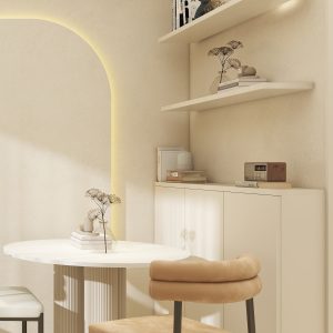 Dining Storage cabinet & Floating Shelves (4 feet)