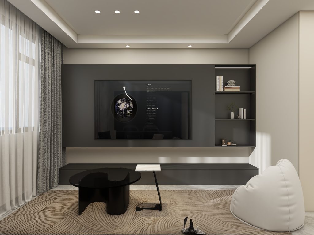 Living Suspended Tv Console & Feature Wall  (11.5 feet)