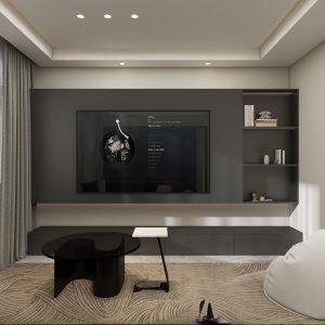 Living Suspended Tv Console & Feature Wall  (11.5 feet)