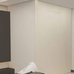 Feature Wall of Bomb Shelter with Tic-Tac Door
