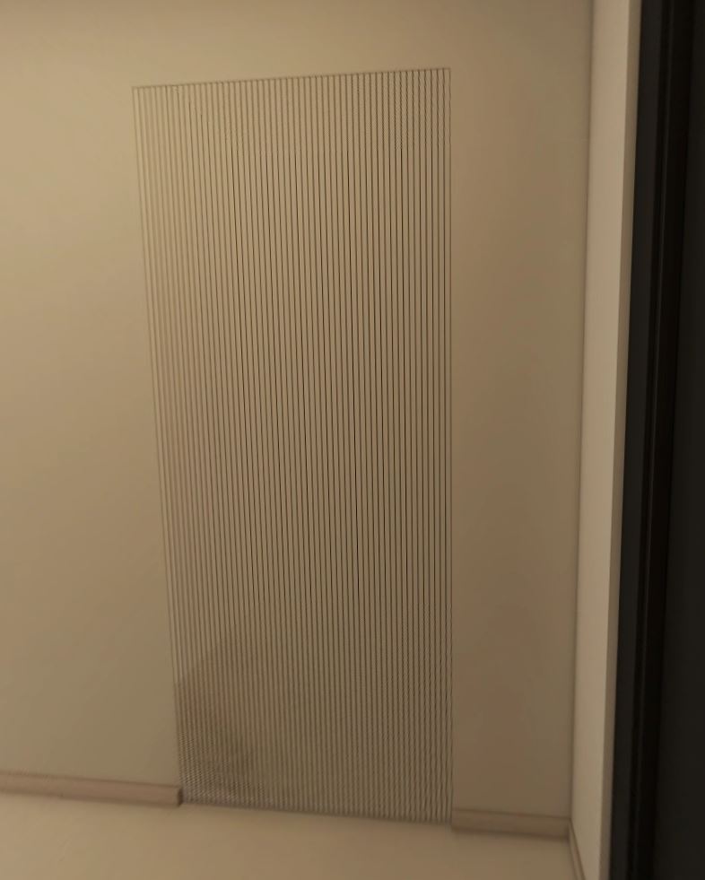 Feature Wall of Bomb Shelter with Tic-Tac Door