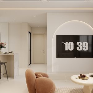 Living Tv Console & Feature Wall  (6.5 feet)