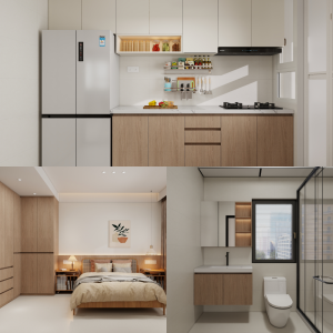 Tengah Parc Residences 4-Room Design B (Kitchen, Master Bedroom, and Bathroom Cabinets)