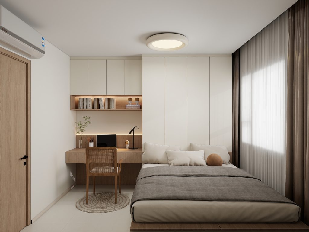 Bedroom 1 bedTatami Platform Bed with Casement Wardrobe (15 feet)