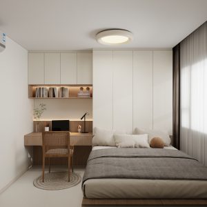 Bedroom 1 bedTatami Platform Bed with Casement Wardrobe (15 feet)