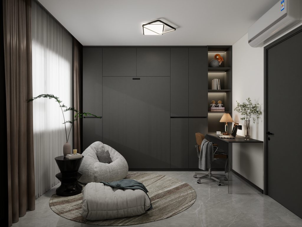 Bedroom 2 Space Saving Beds with Casement Wardrobe  (10.5  feet)