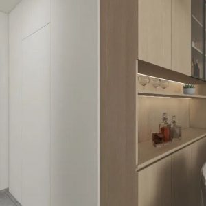 Feature Wall of Bomb Shelter with Tic-Tac Door