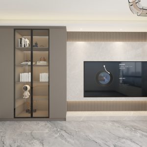Living Suspended Tv Console & Feature Wall  (10 feet)