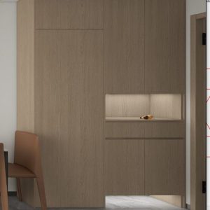 Foyer Full Height Shoes Cabinet and Bomb Shelter Door (6 feet)
