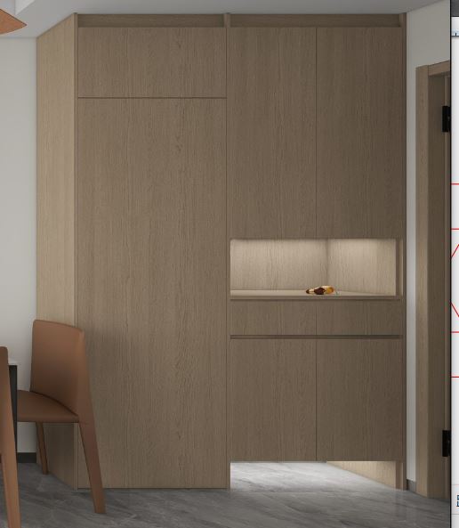 Foyer Full Height Shoes Cabinet and Bomb Shelter Door (6 feet)