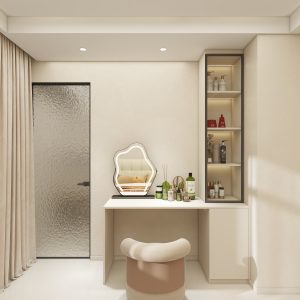 Master Bedroom Dressing table with display & storage cabinet (5.5 feet)