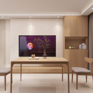 Living Suspended Tv Console & Tv Feature Wall & Full height storage & display cabinet  (7 feet)