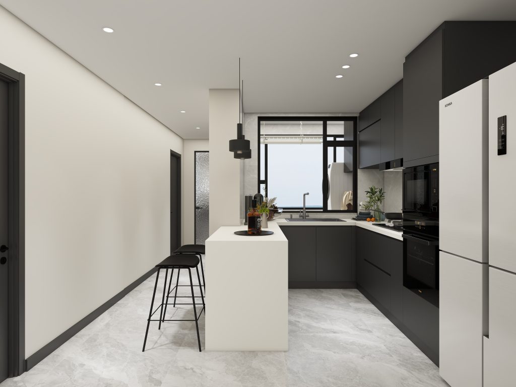 Tampines Green Jade 4-Room  Design C (Kitchen, Master Bedroom, and Bathroom Cabinets)