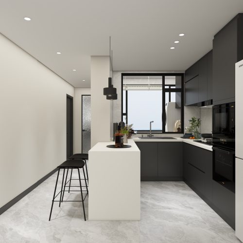 Tampines Green Jade 4-Room  Design C (Kitchen, Master Bedroom, and Bathroom Cabinets)
