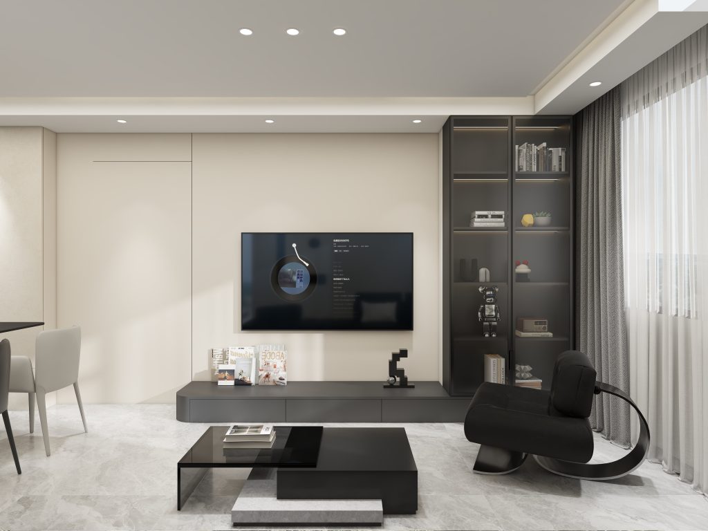 Living Suspended Tv Console & Tv Feature Wall (10.5 feet)
