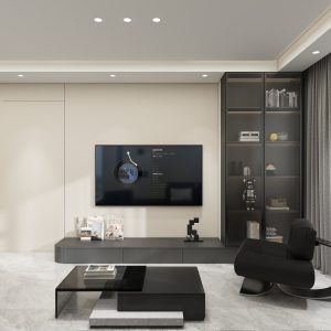 Living Suspended Tv Console & Tv Feature Wall (10.5 feet)