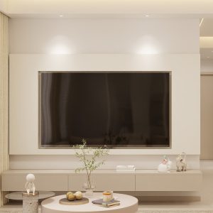 Living Suspended Tv Console & Feature Wall (8 feet)