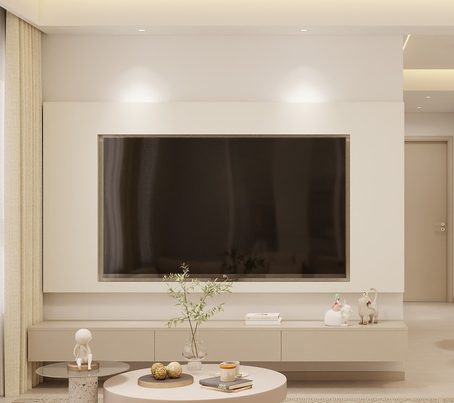 Living Suspended Tv Console & Feature Wall (8 feet)