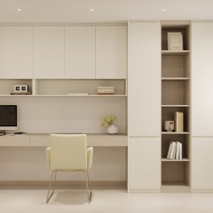 Study Room Full Height Storage Cabinet with Study table  (15 feet)
