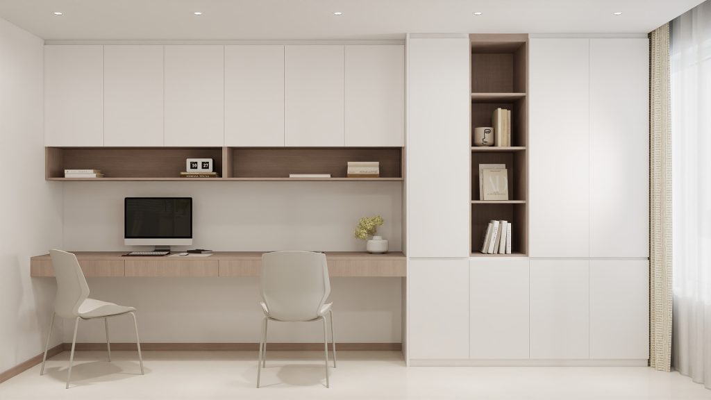 Study Room Full Height Storage Cabinet with Study table  (15 feet)