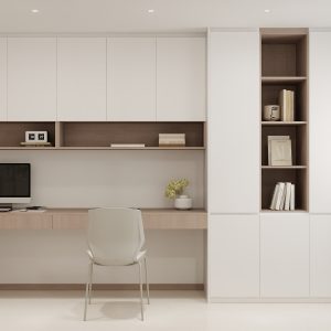 Study Room Full Height Storage Cabinet with Study table  (15 feet)