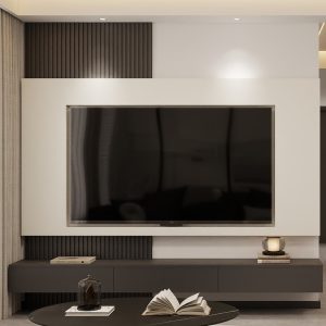 Living Suspended Tv Console & Feature Wall (8 feet)
