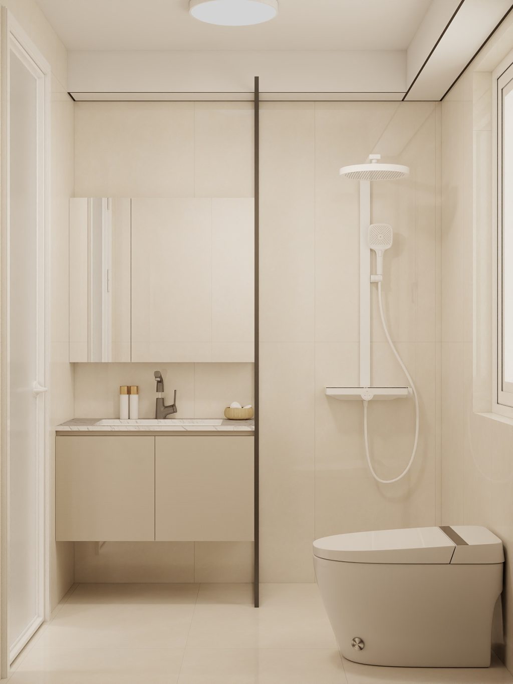 Woodlands Urban Ville 2-Room  Area 1 Design A (Kitchen, Master Bedroom, and Bathroom Cabinets)