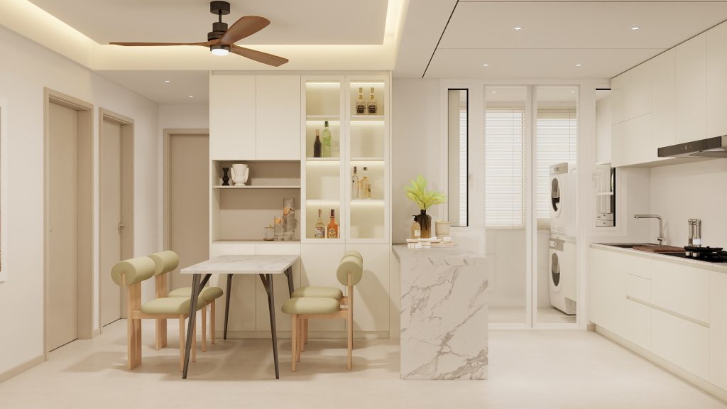 Kitchen Island with Sintered Stone  (7 feet)