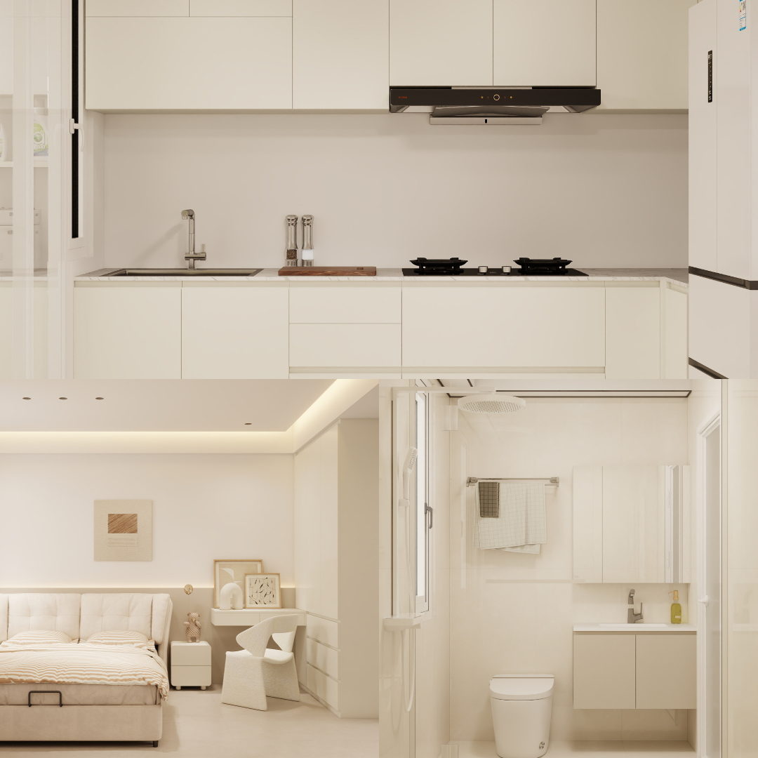 Built-in HDB wardrobe modular setup
