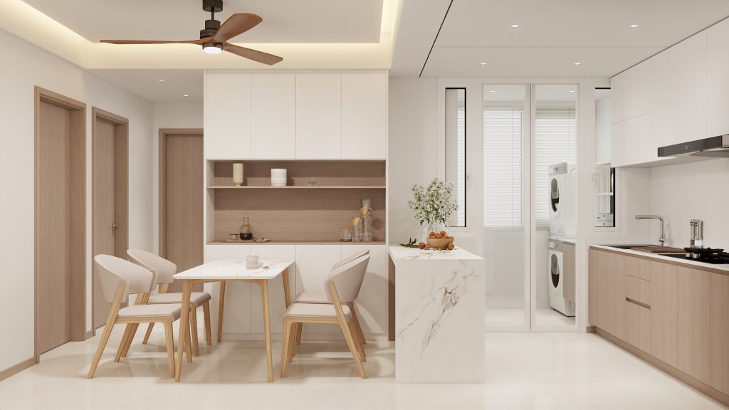 Kitchen Island with Sintered Stone  (7 feet)