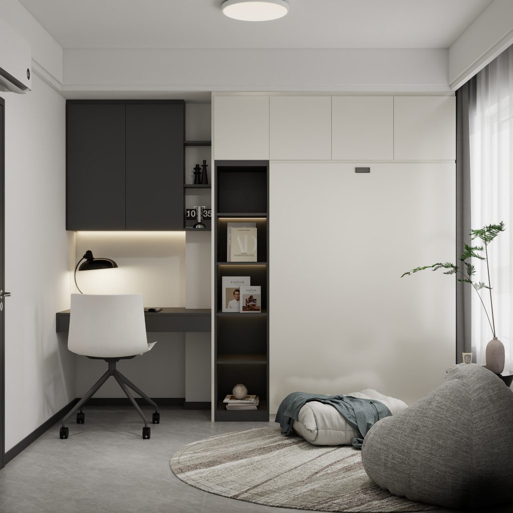 Bedroom 2 Space Saving Beds with Casement Wardrobe  (10.5  feet)
