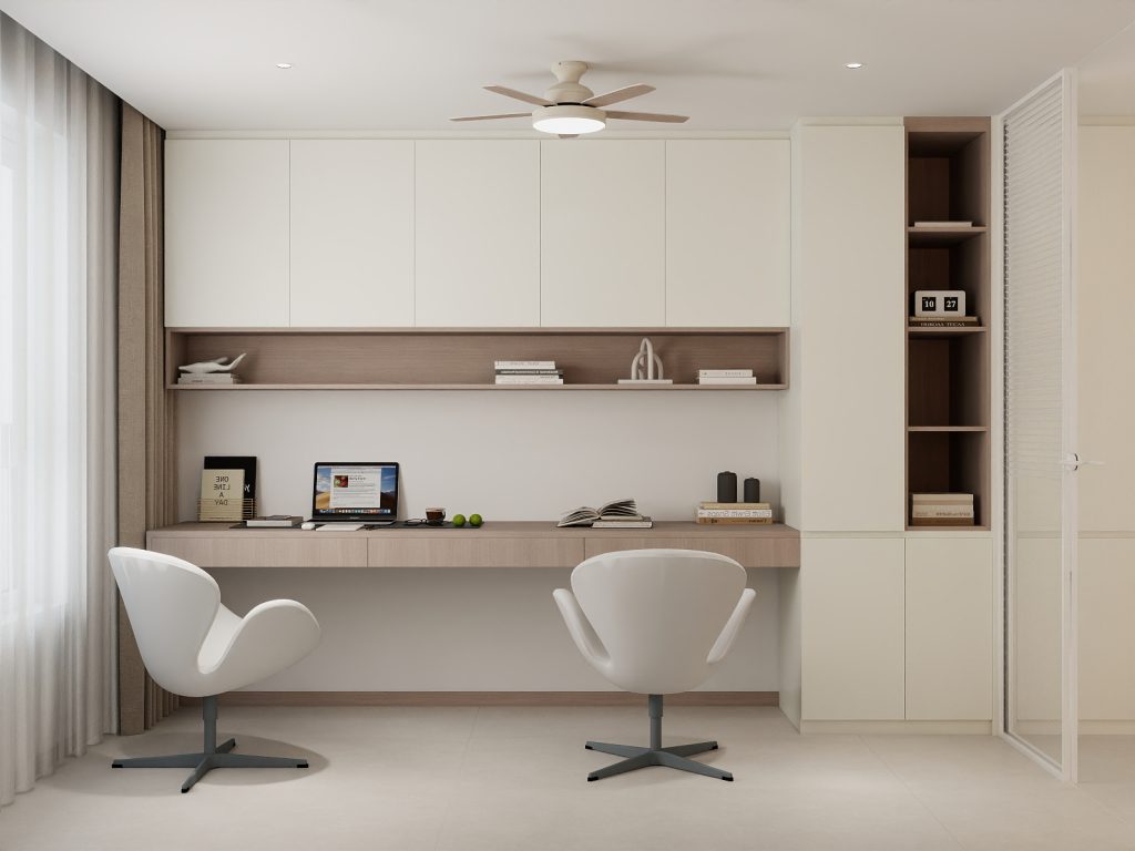 Study Room Full Height Storage Cabinet with Study table  (15 feet)