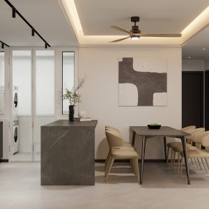 Kitchen Island with Sintered Stone  (7 feet)