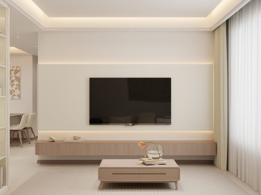 Woodgrove Ascent-93-B (10) Living Room Suspended Tv Console