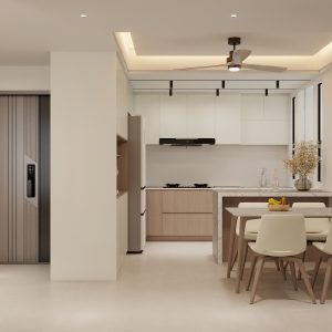 Foyer Full Height Shoes Cabinet and Bomb Shelter Door