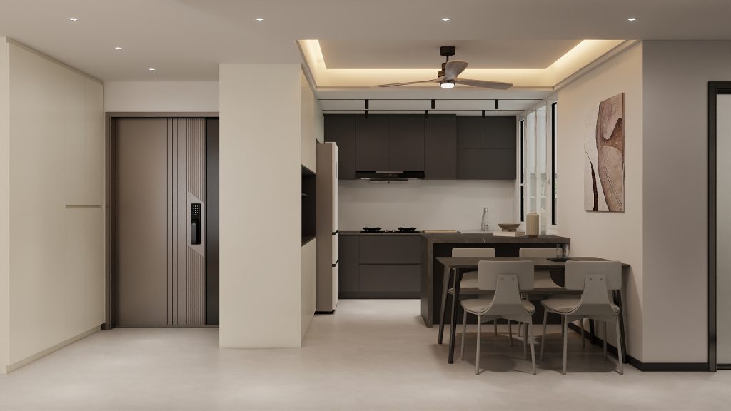 Kitchen Island with Sintered Stone  (6 feet)