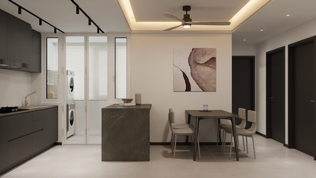 Kitchen Island with Sintered Stone  (6 feet)