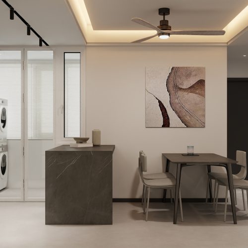 Kitchen Island with Sintered Stone  (6 feet)