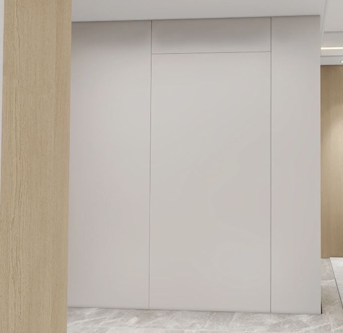 Feature Wall of Bomb Shelter with Tic-Tac Door