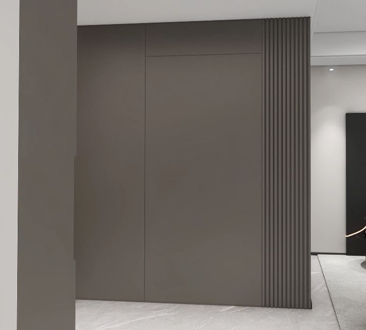 Feature Wall of Bomb Shelter with Tic-Tac Door
