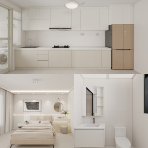 Pasir Ris Costa Grove 5-Room Design A (Kitchen, Master Bedroom, and Bathroom Cabinets)