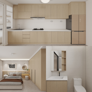 Pasir Ris Costa Grove 5-Room Design B (Kitchen, Master Bedroom, and Bathroom Cabinets)